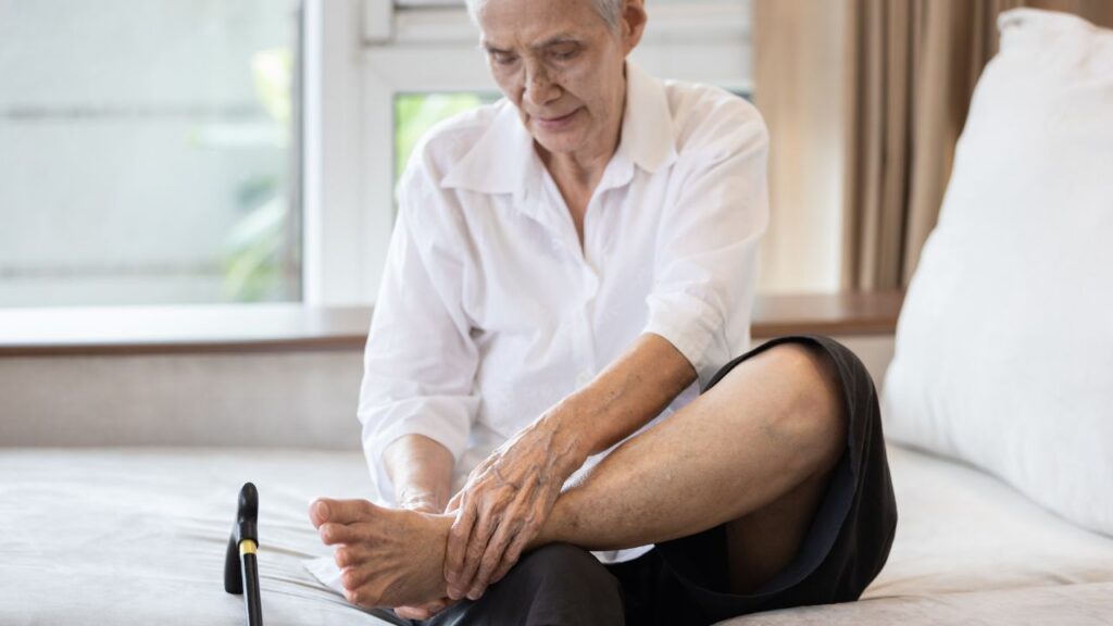 Elderly man with Foot Injury